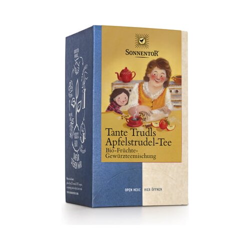 Sonnentor bio čaj s aromom savijače od jabuka tete Trudl Slike