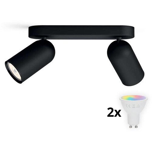 Philips LED RGBW prigu&scaron;iva spot svetiljka PONGEE 2xGU10/4,8W/230V, crna +DO Cene