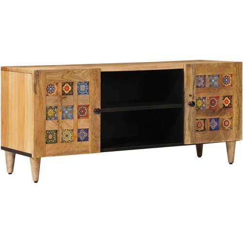 TV ormar Prirodna 105 x 33 5 x 46 cm Čvrsto drvo manga - Prirodna Cijene