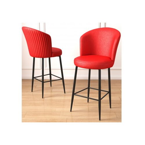Hanah home Set barskih stolica Uras, 4 dijela, crveno-crna Cijene
