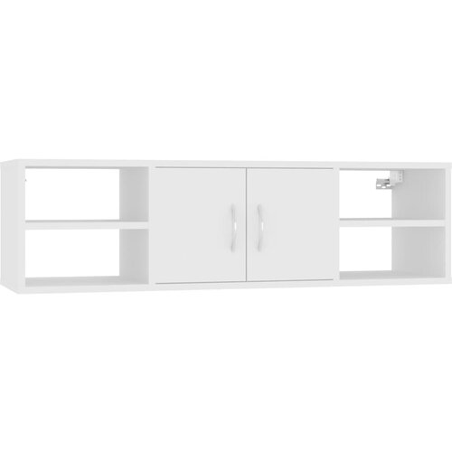 Maison Chic Stenska polica - Viseča Polica bela 102x30x29 cm inženirski les, (21793531) Slike