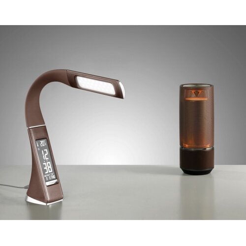  Immax 08948L- LED prigu&amp;scaron;iva stona lampa sa displejem LEATHER LED/7W/230V braon Slike