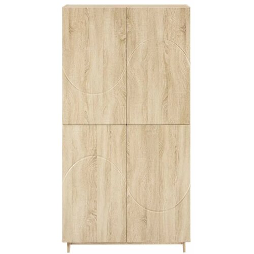  Visoka komoda Hrast sonoma 79x41x151 cm Konstruirano drvo - Hrast sonoma Slike