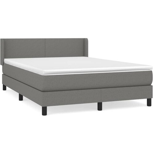 Maison Chic Box spring postelja - Vzmetna postelja z vzmetnico temno siva 140x200 cm blago SL14416, (21901809) Cene