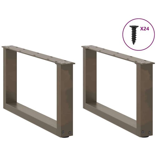  Noge za klub stolić U-oblik 2 kom Prirodni čelik 60 x (30-31) cm Čelik - Prirodna 60 x (30-31) cm 2 1 Slike