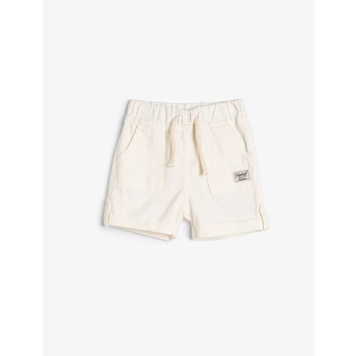 Koton Cotton Shorts with Tie Waist Pockets and Fold Legs. Slike