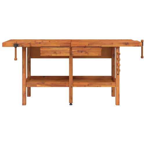  Radni stol s ladicama i &amp;scaron;kripcima 192x62x83 cm od drva bagrema Slike