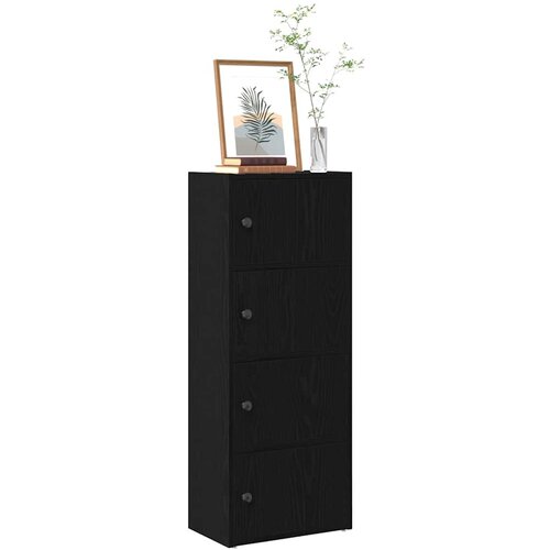  Regal za knjige crni hrasta 40x24x102 cm od konstruiranog drva Cene