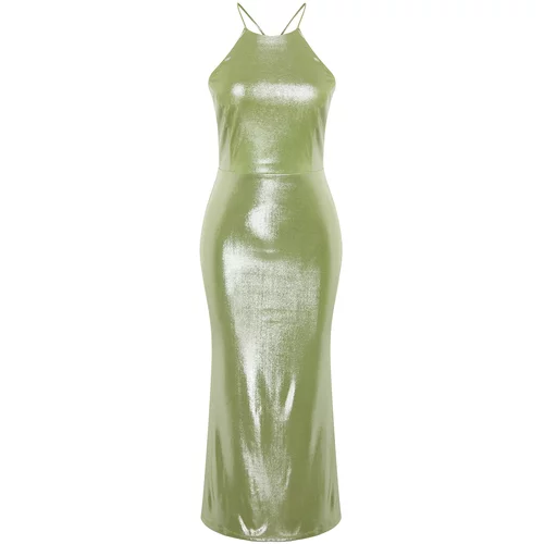 Trendyol Light Green Metallic Look Dress