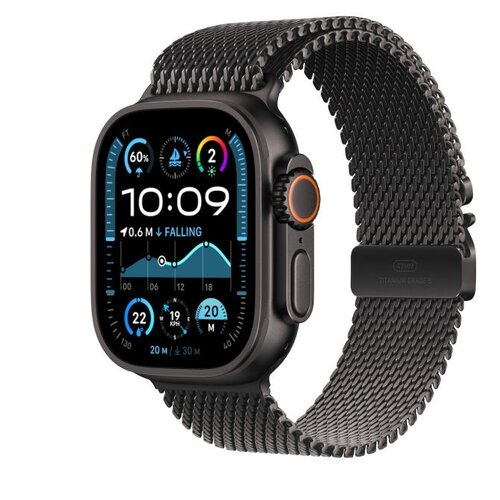 Apple Watch Ultra 2 49mm Black Milanese Loop M, (21455365) Cene