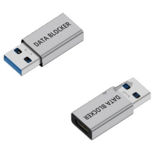 INF USB-C mo&amp;scaron;ki na USB-A ženski adapter za blokiranje podatkov (srebrn, 2 kosa) - varno polnjenje, (5000291550) Slike