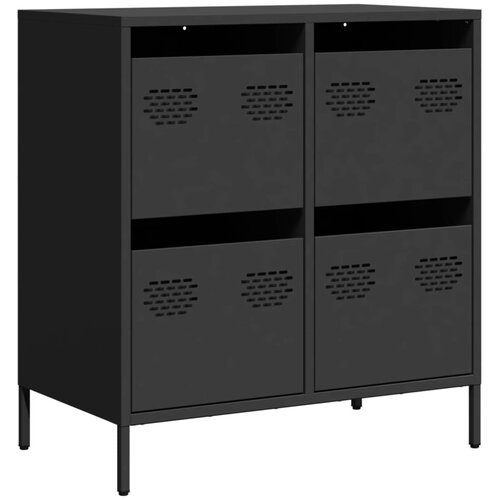 Maison Chic Komoda - Predalnik črna 68x39x73,5 cm hladno valjano jeklo, (21718391) Slike