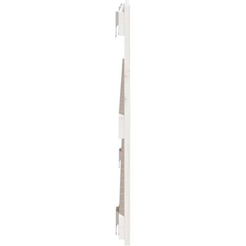  Zidno uzglavlje bijelo 127,5x3x60 cm od masivne borovine Slike