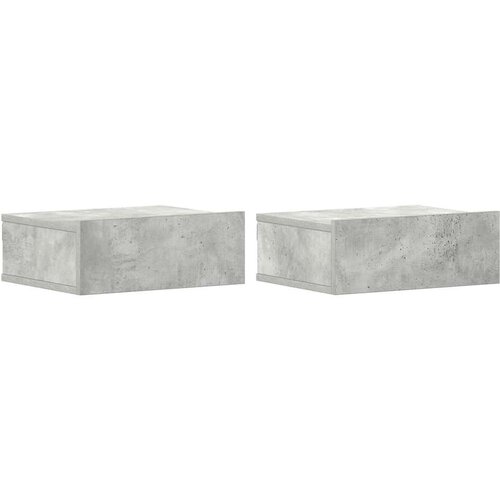 VidaXL viseći noćni ormarići 2 kom boja betona 40x30x15 cm od iverice Slike