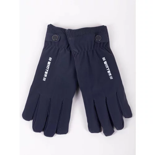 Yoclub Man's Men's Gloves RES-0164F-195C Navy Blue