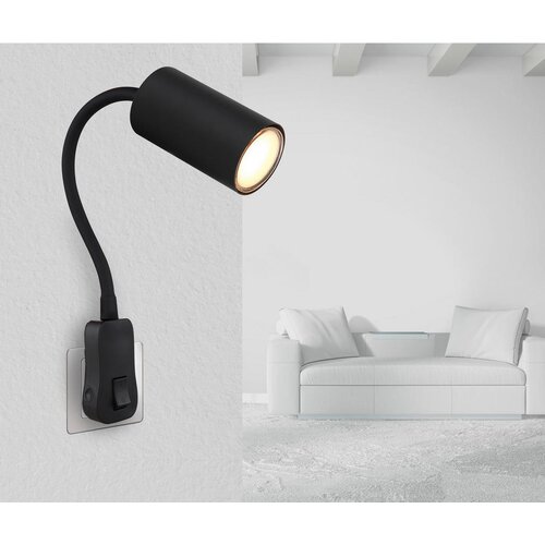 Globo ZIDNA LAMPA SPOT 1XGU10 ROBBY CRNA GLOB0 Slike