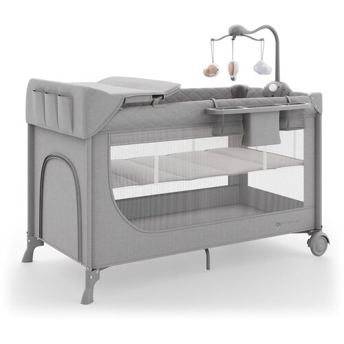 Kinderkraft prenosivi krevetac 2U1 leody up grey sa dodacima KCLEODUPGRY00AC Slike