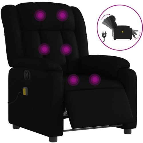 Maison Chic Električni masažni naslanjač - Relax naslanjač črno umetno usnje, (22134754) Cene