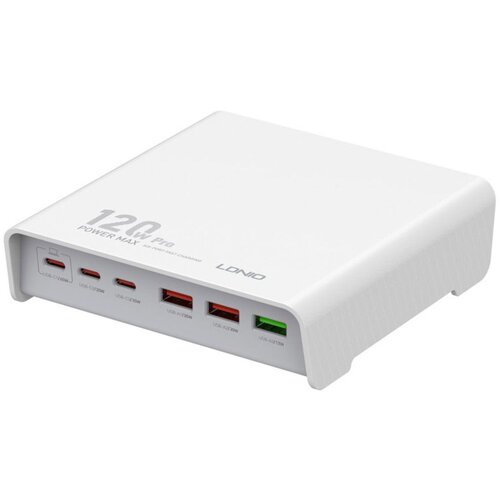  Kucni punjac LDNIO Q605, QC4+, PD3.0, SCP, PPS, VOOC, 120W total power beli Slike