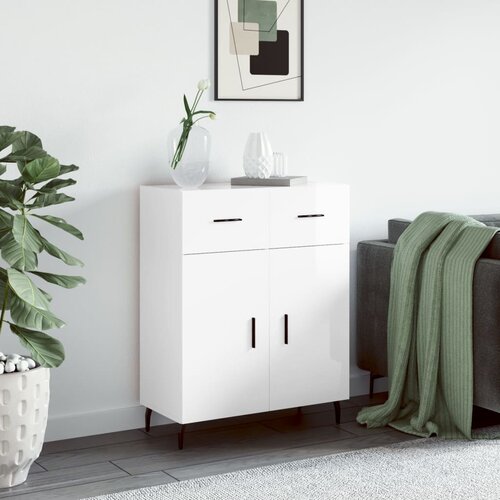vidaXL Komoda sjajna bijela 69 5x34x90 cm od konstruiranog drva Cijene