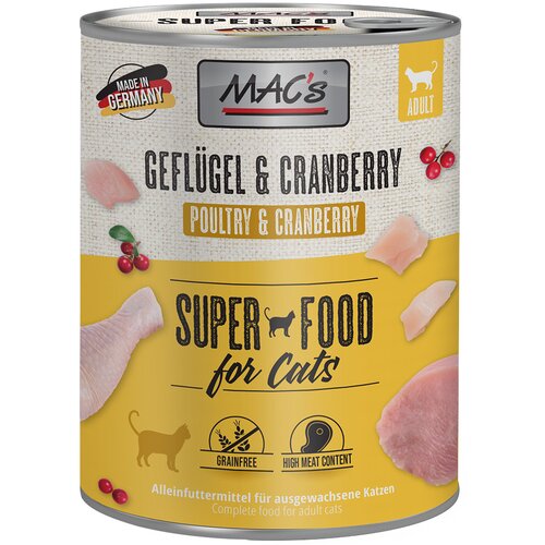 MAC's Ekonomično pakiranje MAC´s Cat 12 x 800 g - Perad i brusnice Cijene