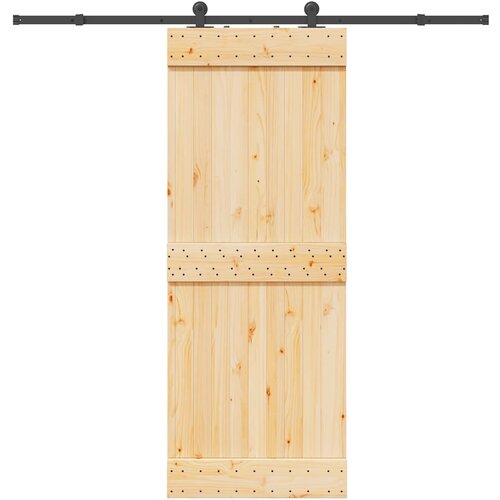 Furnova Drsna vrata s kompletom vodil 80x210 cm trdna borovina, (21944652) Cene