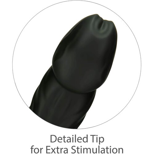 Naked Addiction rotacijski-push realistični vibrator (crni) Slike