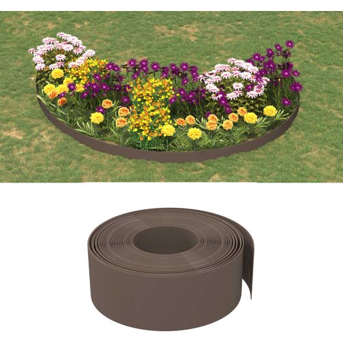 VidaXL Vrtne ivice 5 kom smeđe 10 m 20 cm od polietilena Slike