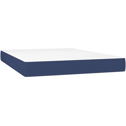 vidaXL Krevet s oprugama i madracem plavi 140 x 190 cm od tkanine Cene