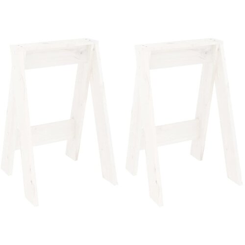 vidaXL Stolček 2 kosa bele barve 40x40x60 cm trdna borovina, (20700333) Cene