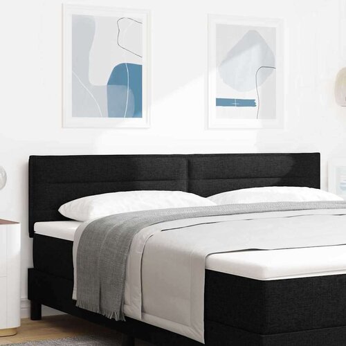  LED glava kreveta S LED lampica Crna 180 cm Poliester - Crna 180 cm Nizak uzglavlju Cijene