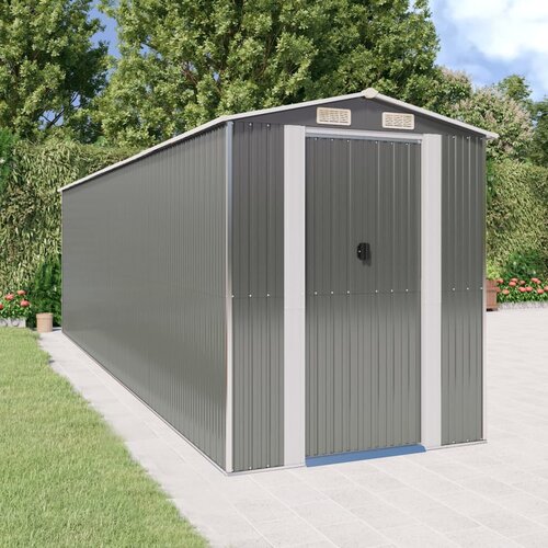 VidaXL Vrtna lopa svetlo siva 192x689x223 cm pocinkano jeklo Slike