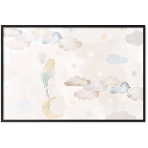  Plakat - Fairytale Sky 90x60 Crni okvir Slike