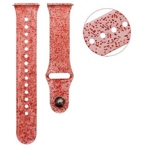 Chameleon Gumiran pašček 22 mm, rdeče prosojen z bleščicami, za pametno uro Cene