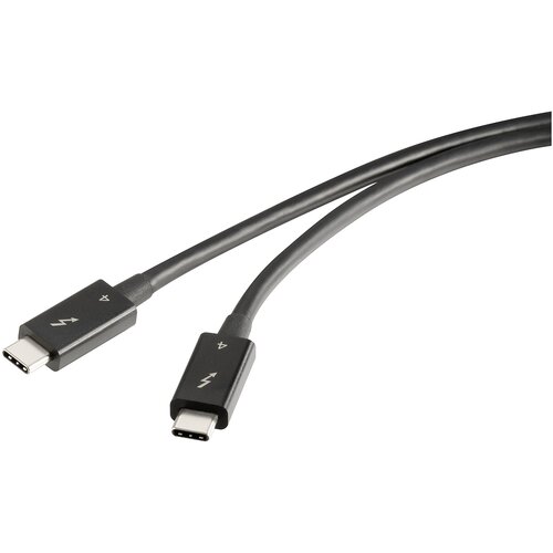 Renkforce Thunderbolt&trade; kabel Thunderbolt&trade; 4 Thunderbolt&trade; (USB-C&reg;) vtič\, Thunderbolt&trade; (USB-C&reg;) vtič 0.80 m črna dvojno oklopljen RF-5235980, (20460129) Cene