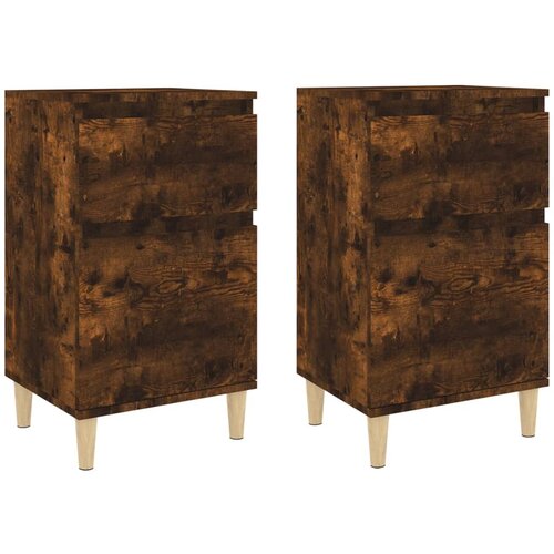 Maison Chic Dvo delni komplet Nočne omarice - Nočne mize dimljen hrast 40x35x70 cm, (21690099) Cene