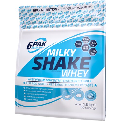 6PAK milky shake whey 1,8 kg vanila Cene