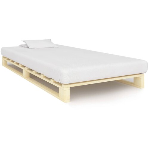 VidaXL Posteljni okvir iz palet trdna borovina 100x200 cm Slike