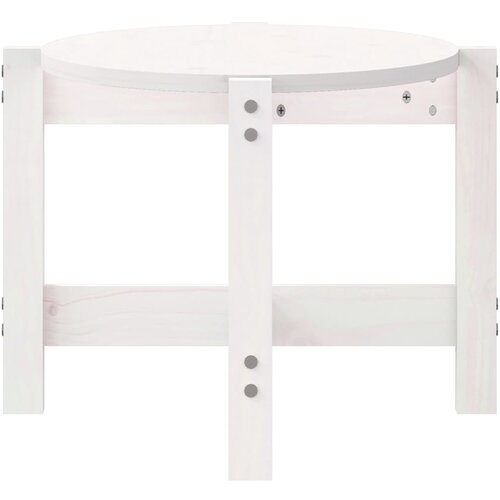  Stolić za kavu bijeli 87 x 48 x 35 cm od masivne borovine Slike