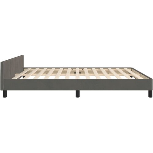  Okvir za krevet s uzglavljem tamnosivi 180x200 cm bar&amp;scaron;unasti Slike
