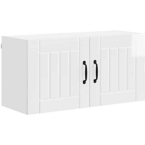  Ormar za Zid Lucca Bijela visokog sjaja 80 x 31 x 40 cm Slike