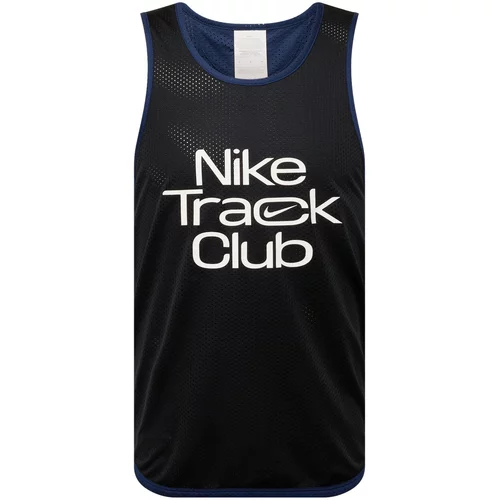 Nike Funkcionalna majica 'TRACK CLUB' temno modra / črna / bela