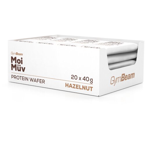 GymBeam MoiM&amp;uuml;v Protein Wafer 20 x 40 g le&amp;scaron;nik Slike