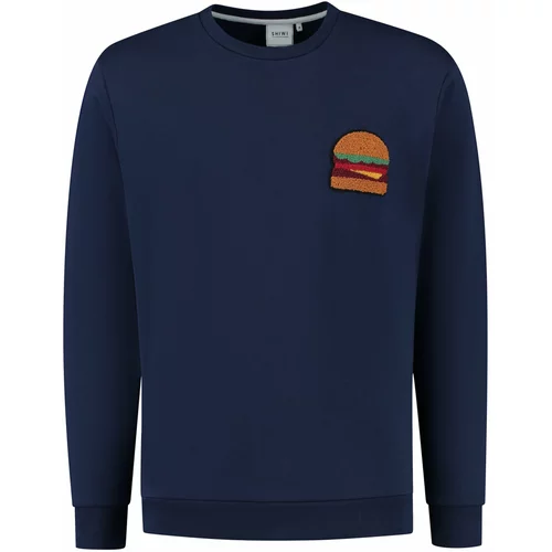Shiwi Sweater majica 'Burger' mornarsko plava / svijetlosmeđa / zelena / crvena