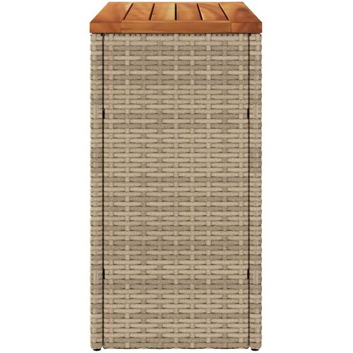  Vrtni stol sa drvenom pločom bež 58x27,5x55 cm od poliratana Slike