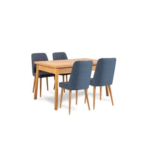  Set Trpezarijski sto i 4 trpezarijske stolice Santiago Atlantic Navy Blue V2, Teget Slike