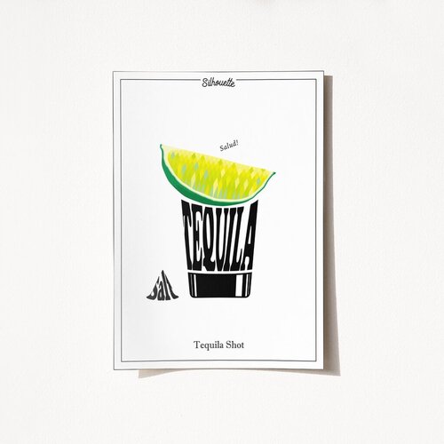 Wallity Poster Tequila Shot-2050, 50x70 cm Cene