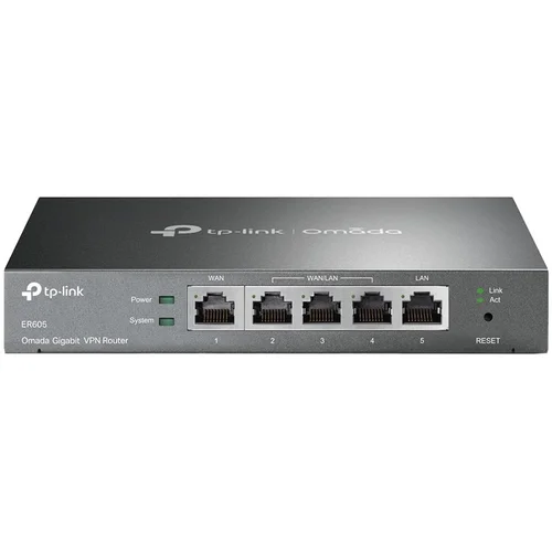 Tp-link ER605 Omada Gigabit VPN Router, 1 x G WAN, 1 x G LAN, 3 x WAN/LAN, 25K Concurrent Sessions, 128...