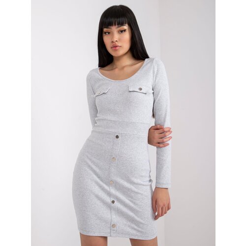 RUE PARIS Dress-RV-SK-7437.67-light gray Cene
