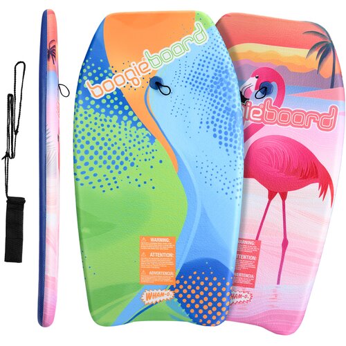 WHAM - O 2-paket 33-palčnih Boogie Board z zapestnim povodcem in Phuzion Core prevleko za vse od 8 let - Flamingo/Curve, (22114380) Cene